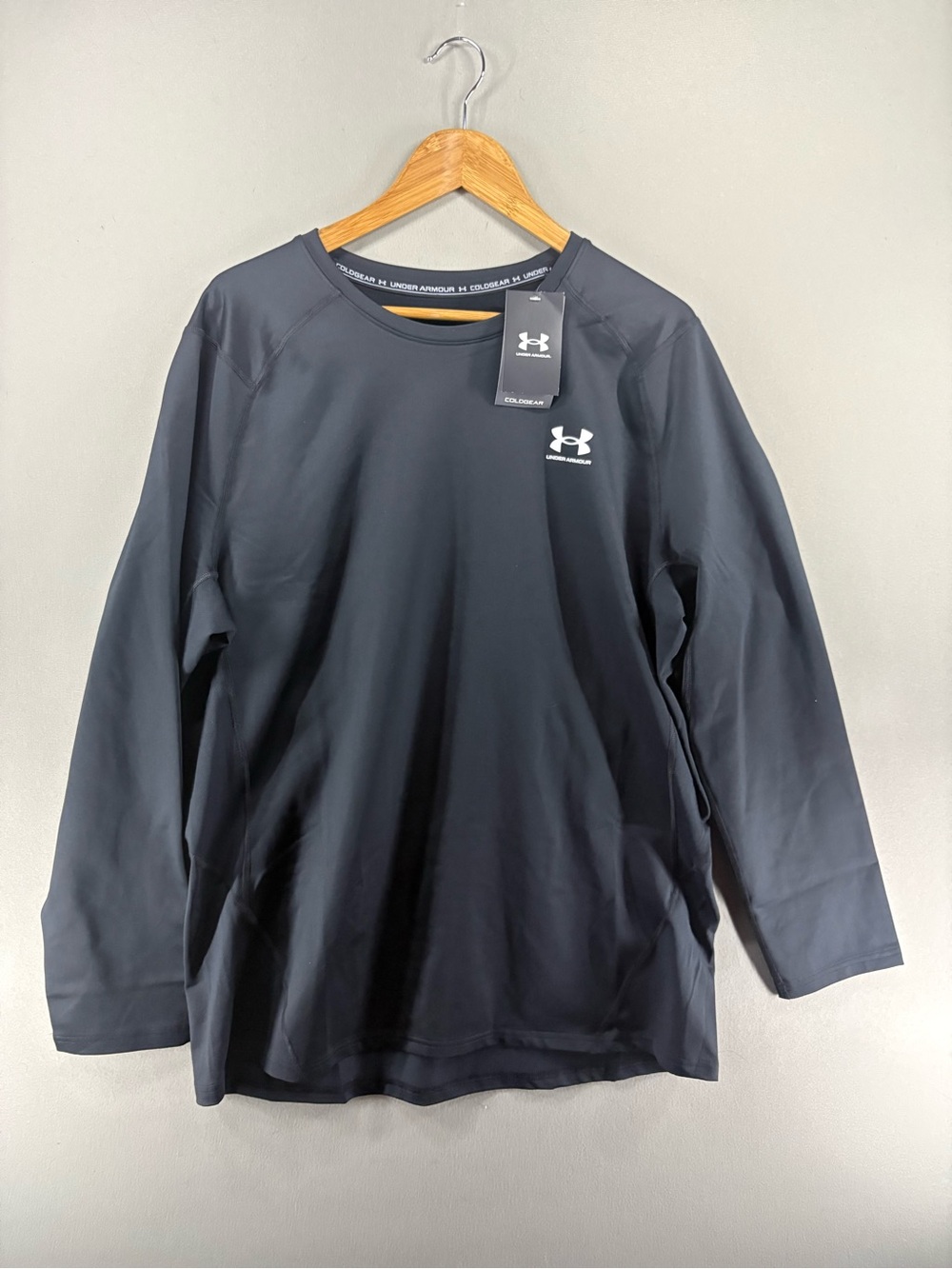 Under Armour Men's UA ColdGear® Fitted Long Sleeve T-shirt Black XXL NWT